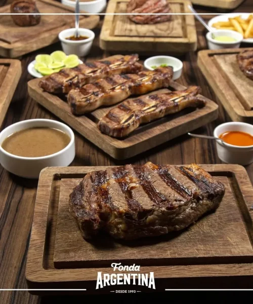 platillos del restaurante fonda argentina en playa del carmen