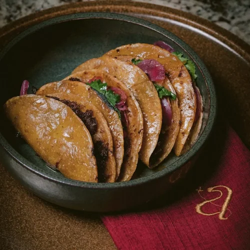 Tacos del Restaurante Arcano en Mérida