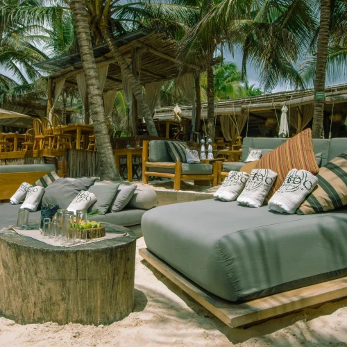 exterior del restaurante taboo en tulum