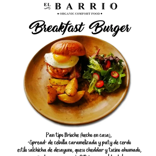 Breakfast burger comida rápida para desayunar en mérida