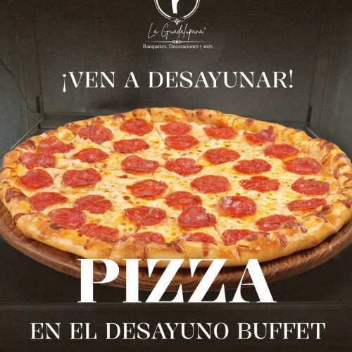 buffet de pizzas en el restaurante la guadalupana merida