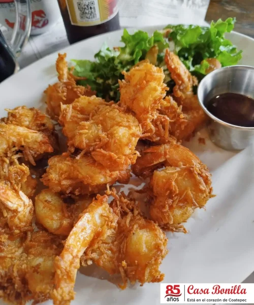 camarones al coco en el restaurante de mariscos en coatepec casa bonilla