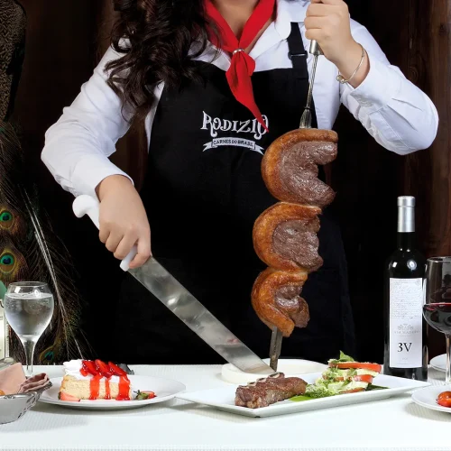 Comida brasileña en el restaurante rodizio villahermosa