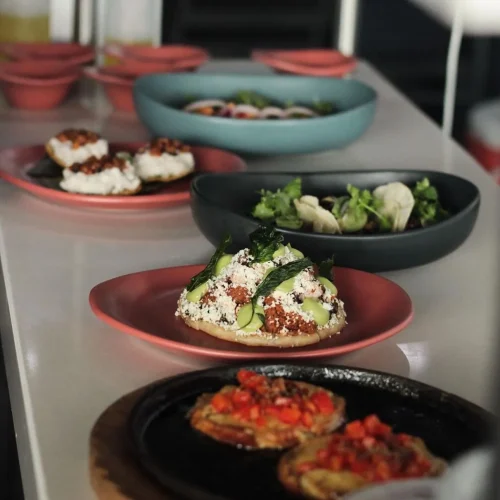 Platillos de comida tradicional gourmet