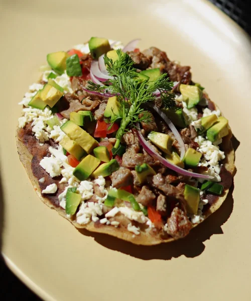 Huarache veracruzano en el restaurante la borda en orizaba veracruz