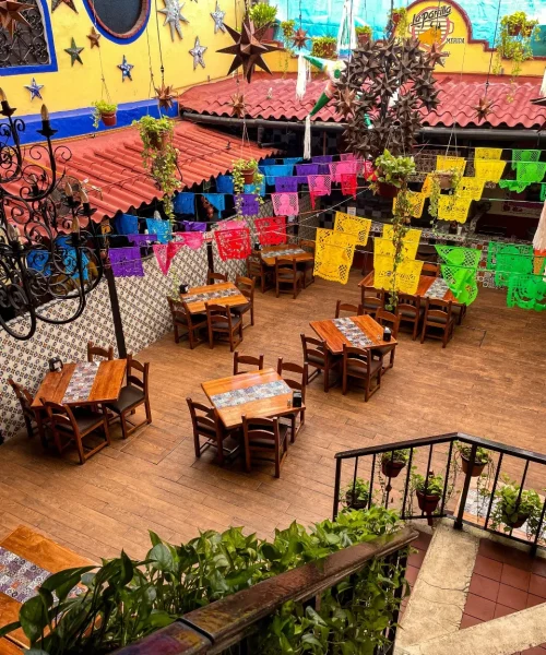 Interior del restaurante la parrilla en cancun