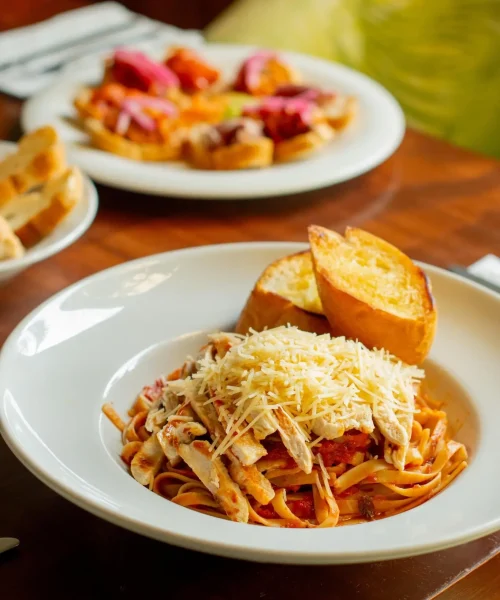 pastas del restaurante de la casa de la mantarraya cancun