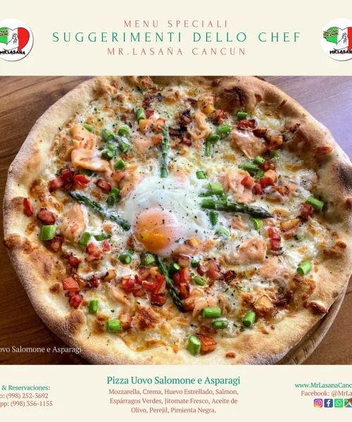 Pizzas rústicas en cancún del restaurante mr lasaña