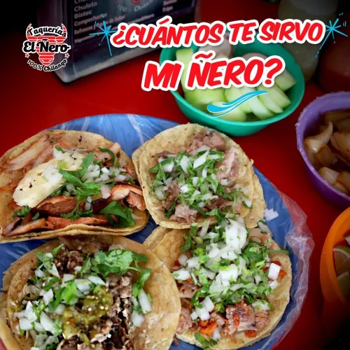 plato con tacos en el restaurante el ñero