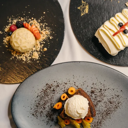 Postres de autor en casa de los muñecos