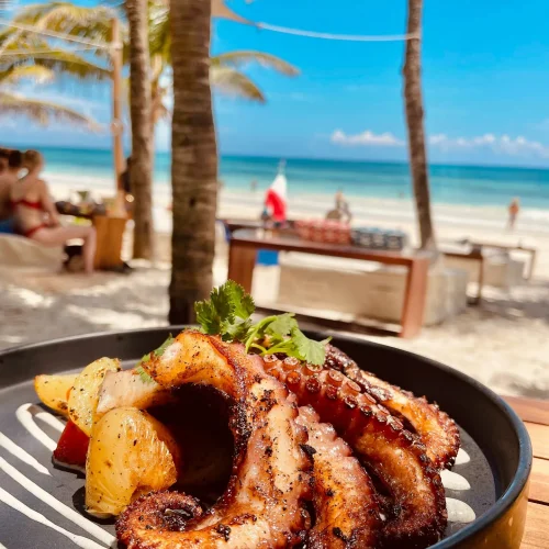 pulpos a las brasas en tulum
