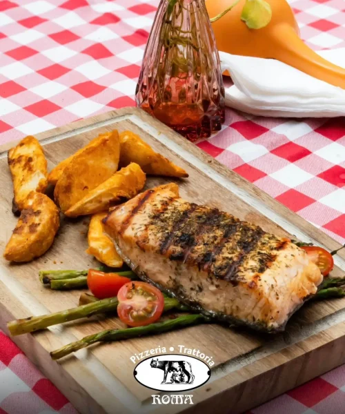 platillo de salmón en coatepec restaurante trattoria roma