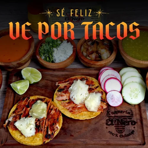 plato de tacos en el ñero