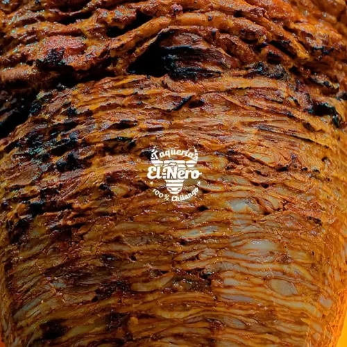 trompo de taco al pastor en el ñero centro playa del carmen